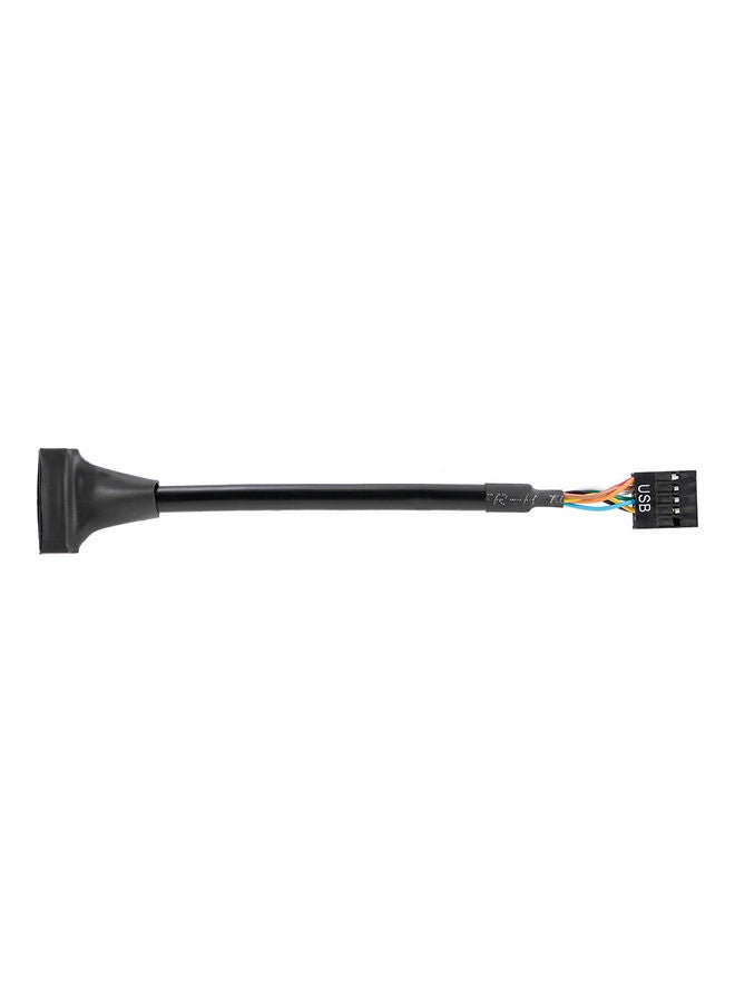 19Pin USB 3.0 Male To USB 2.0 9 Pin Female Cable Housing Adapter Line Converter Black - Image 3